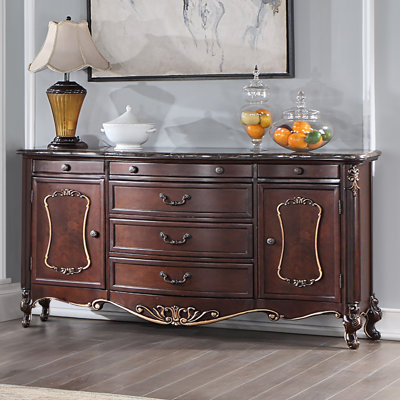 Constantine 6-Drawer Solid Wood Server, Cherry by Royal Classics