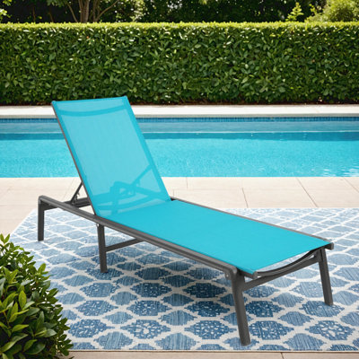 Full Assembled Aluminum Foldable Chaise Lounge Chair With 5 Position Adjustable Backrest by Ebern Designs
