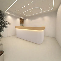 78.74-Inch Front Desk, Writing Desk & Computer Desk with Lockable Drawers – Ideal for Commercial Use by OX Art Reception Desk