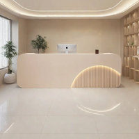 Rectangular Front Desk, Checkout Counter & Computer Desk – Elegant & Functional for Commercial Use by OX Art Reception Desk
