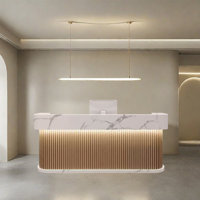Multifunctional Computer Desk, Front Desk Table, and Writing Desk – Stylish and Durable Design for Office or Commercial Use by OX Art Reception Desk