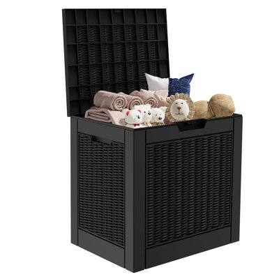 Olilawn 30 Gallons Outdoor Multifunctional Resin Deck Box by olilawn