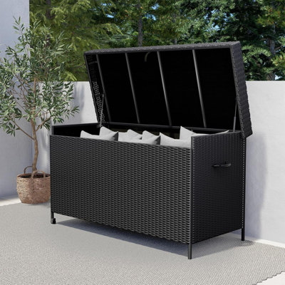 Olilawn 170 Gallon Deck Storage Box Outdoor Storage Box Patio Storage Deck Box Indoor Wicker Storage Bin Patio Storage Box For Patio Furniture Cushion by olilawn