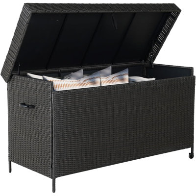 Olilawn 170 Gallon Deck Storage Box Outdoor Storage Box Patio Storage Deck Box Indoor Wicker Storage Bin Patio Storage Box For Patio Furniture Cushion by olilawn
