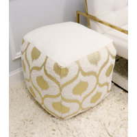 Grand Canyon 17" Wide Square Geometric Pouf by Pasargad