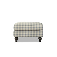 Markell 33" Wide Plaid Standard Ottoman by Birch Lane