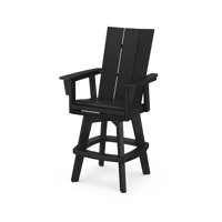 Modern Curveback Adirondack Swivel Bar Chair by POLYWOOD
