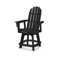 Vineyard Curveback Adirondack Swivel Counter Chair by POLYWOOD