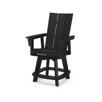 Modern Curveback Adirondack Swivel Counter Chair by POLYWOOD