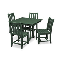 Traditional Garden 5-Piece Farmhouse Trestle Dining Set