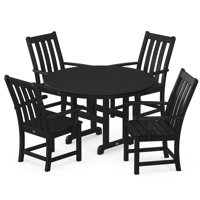 Vineyard 5-Piece Round Farmhouse Dining Set by POLYWOOD