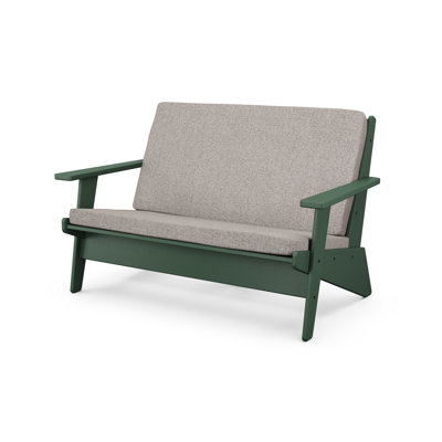 Riviera Modern Lounge Loveseat by POLYWOOD