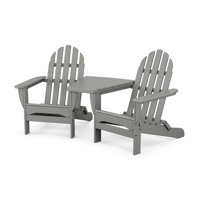 POLYWOOD Classic Folding Adirondacks with Angled Connecting Table by POLYWOOD
