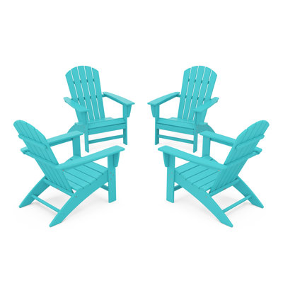POLYWOOD Nautical Adirondack Conversation Set by POLYWOOD