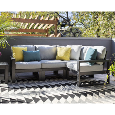 EDGE 4-Piece Modular Deep Seating Set by POLYWOOD