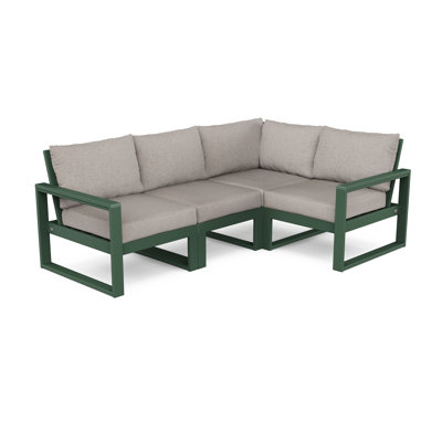 EDGE 4-Piece Modular Deep Seating Set by POLYWOOD