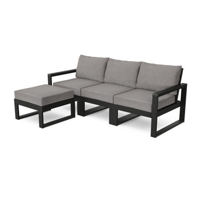 POLYWOOD EDGE Modular Deep Seating Set with Ottoman by POLYWOOD