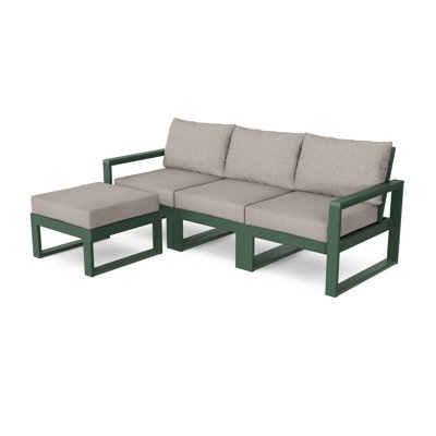POLYWOOD EDGE Modular Deep Seating Set with Ottoman by POLYWOOD