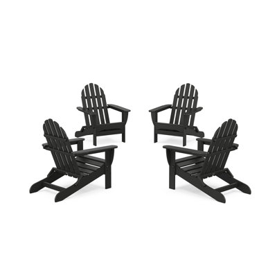 4-Piece Classic Folding Adirondack Conversation Set by POLYWOOD