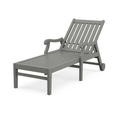POLYWOOD x Birch Lane Verlyn Chaise with Arms and Wheels