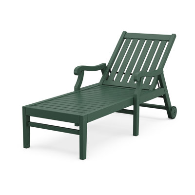POLYWOOD x Birch Lane Verlyn Chaise with Arms and Wheels