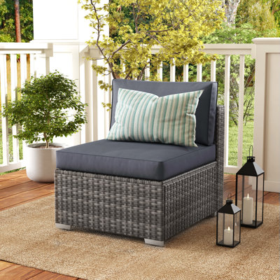 Outdoor Patio Armless Sofa by OC Orange-Casual
