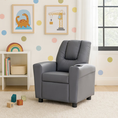 Chase Kids Recliner Chair Vegan Leather by Olive & Opie