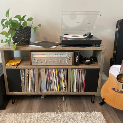 On Another Level Vinyl Record Storage by Ocean Beach Pallet Co.