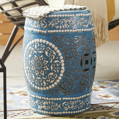 Medallion Porcelain Garden Stool by Oriental Furniture