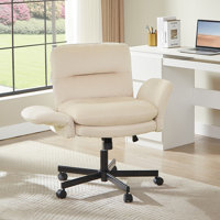 Labelle Velvet Cross-Legged Office Chair by Steelside