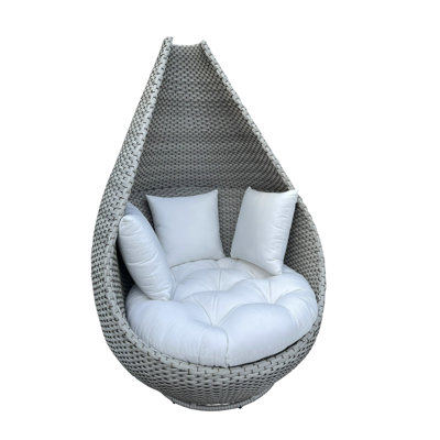 Grey Wicker Cuddle Chair by Birch Lane