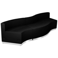 Hercules Alon 3 PC LeatherSoft Modular Reception Configuration w/Taut Back &Seat by Flash Furniture