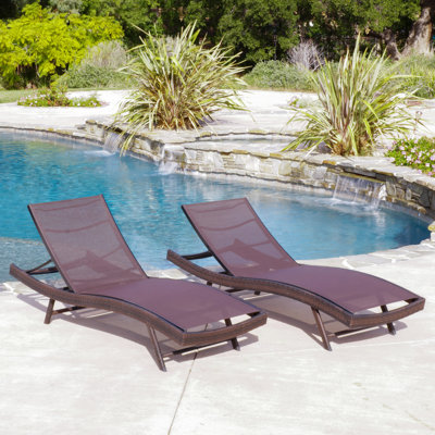 Alejah Reclining Chaise Lounge by Wade Logan
