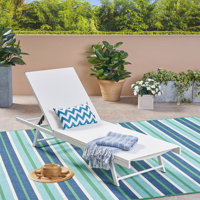 Audyn Outdoor Reclining Chaise Lounge by Wade Logan