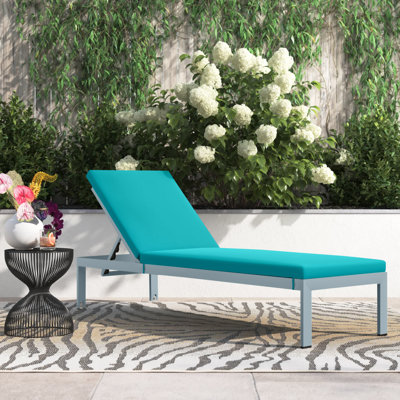 Shore Outdoor Patio Aluminum Chaise with Cushions by Modway