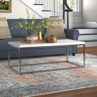 Benjermen Rectangular Coffee Table in Light Oak and Chromeprna by Wade Logan