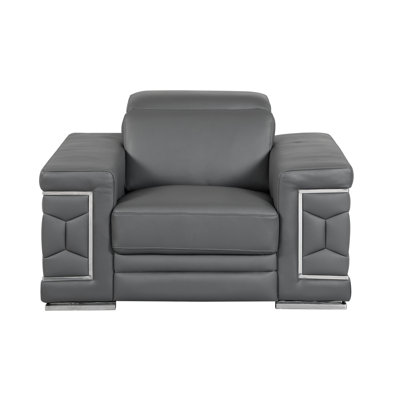 Hawkesbury Common 47" Wide Genuine Top Grain Italian Leather Club Chair by Orren Ellis