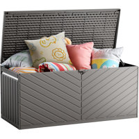 230 Gallon Deck Box, Double-Layer Waterproof Resin with Lockable Lid & UV Protection for Patio, Garden, and Pool Storage (Brown) by Ortus Collective