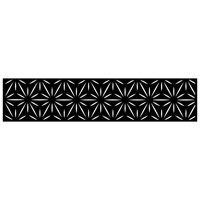 16"x72" Stars Galvanized Steel Wall and Fence Extension Privacy Panel, Black by OUTDECO