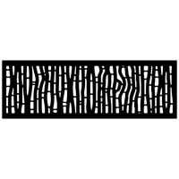 16"x48" Outback Galvanized Steel Wall and Fence Extension Privacy Panel, Black by OUTDECO