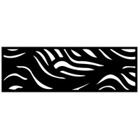 16"x48" Waves Galvanized Steel Wall and Fence Extension Privacy Panel, Black by OUTDECO