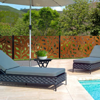 67in. In-ground Galvanized Steel Fence Post (for Decorative Privacy Panels And Slat Fence Installs) by OUTDECO