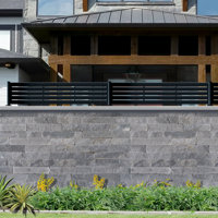 Linea Galvanized Steel Wall and Fence Extension Privacy Panel, Black by OUTDECO