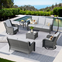 Ilkeston 7 - Person Outdoor Seating Group with Cushions by OVIOS