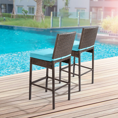 28" Patio Bar Stool with Cushion by Patio Novagarden