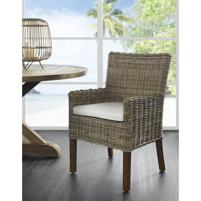 Boca Arm Dining Chair-kubu Grey by Padmas Plantation
