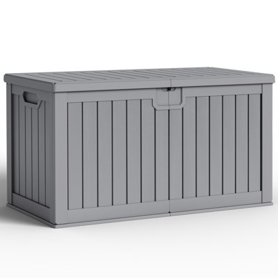230 Gallons Water Resistant Resin Lockable Deck Box by Patiowell