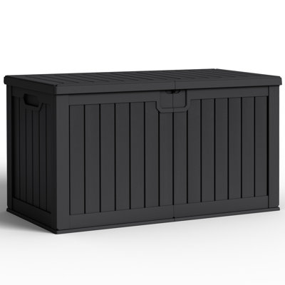 230 Gallons Water Resistant Resin Lockable Deck Box by Patiowell