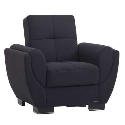 Jaliah Fabric Upholstered Convertible 3-in-1 Sleeper Arm Chair With Storage by Brayden Studio