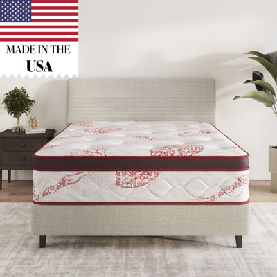 13" Medium-Firm Hybrid Mattress, Edge to Edge Pocket Coil, Bed in A Box,Ottopedic by Alwyn Home